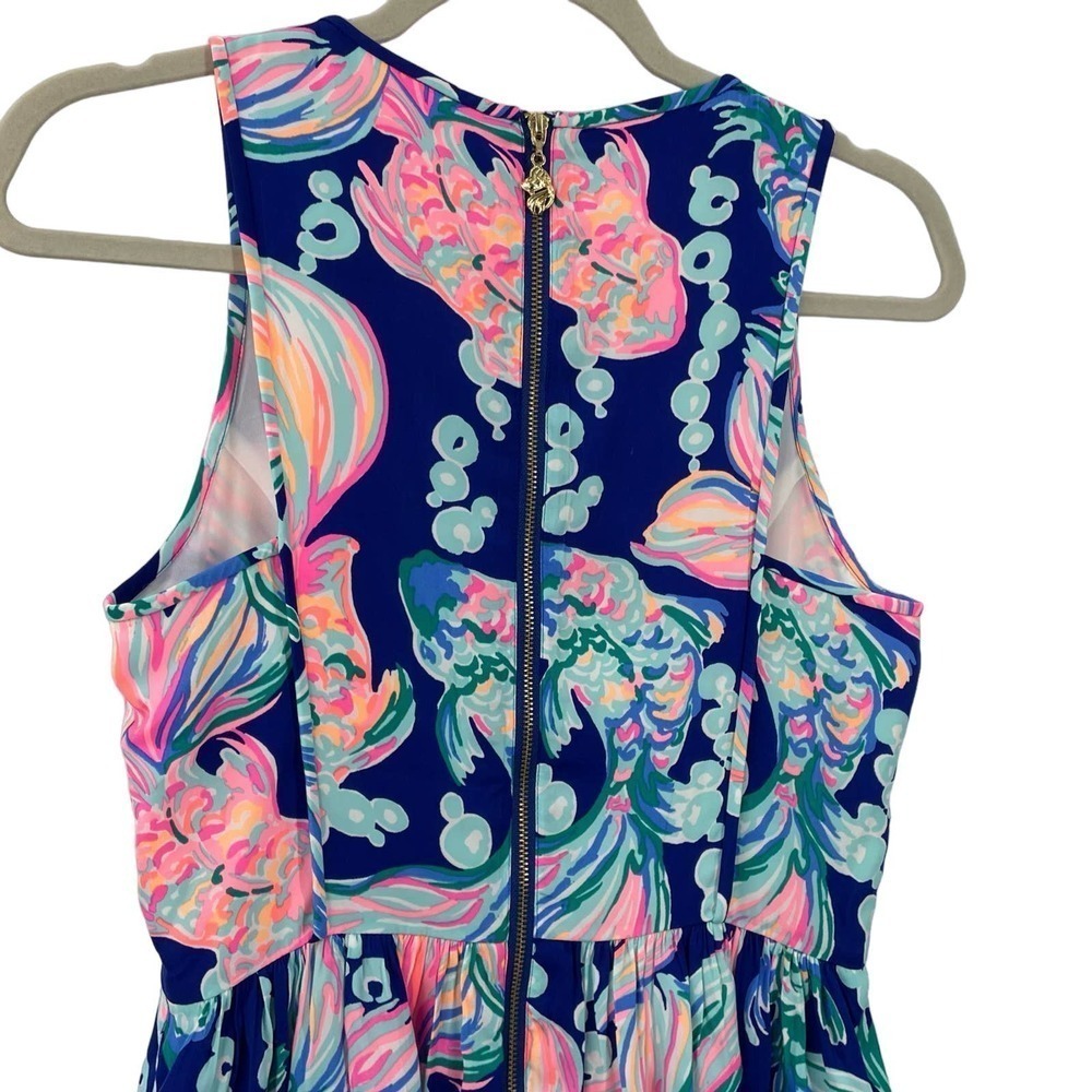 Lilly Pulitzer 2 Kassia Fit And Flare Dress True Blue Going Coastal 23240 - Picture 10 of 12